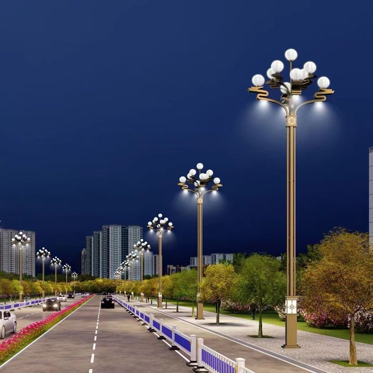 山西工程定制LED玉蘭燈、組合景觀燈、交通信號桿及照明設施的綜合應用
